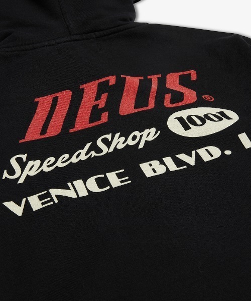 「DEUS EX MACHINA」 ジップアップパーカー L レッド メンズ_画像2