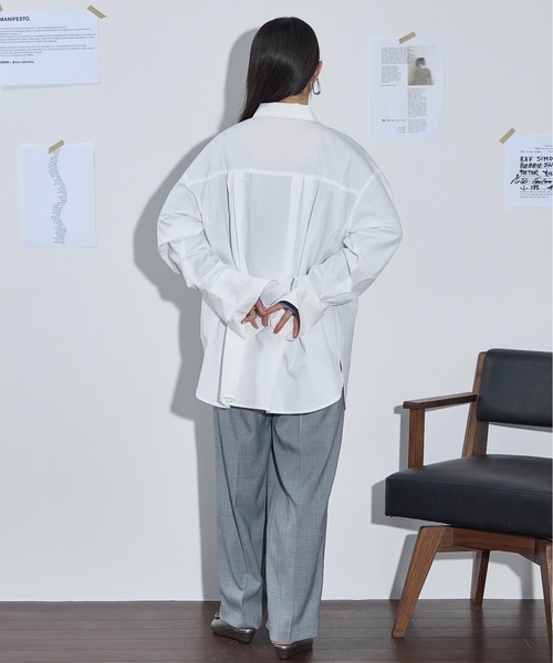 「THE YOn」 長袖シャツ FREE オフホワイト レディース_画像4