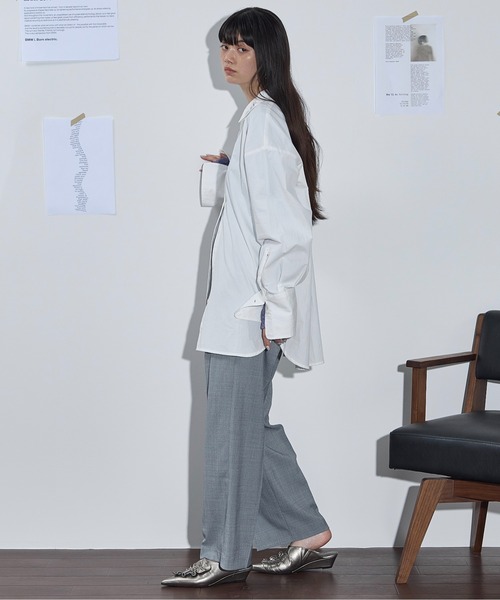 「THE YOn」 長袖シャツ FREE オフホワイト レディース_画像8