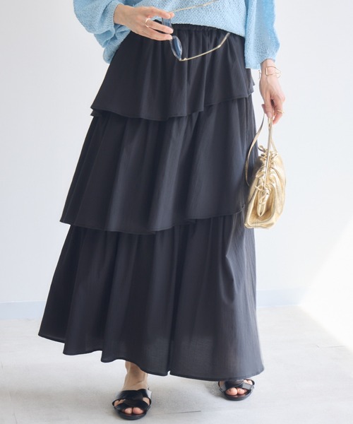「KATHARINE ROSS」 フリルスカート MEDIUM パープル レディース_画像2
