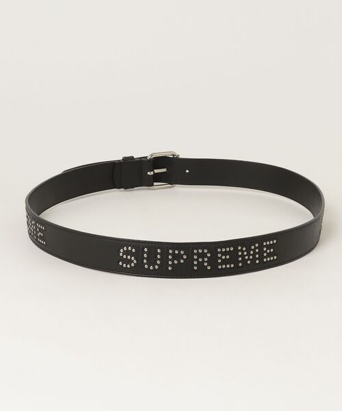 Supreme（シュプリーム） Studded Logo ベルト L/XL ブラック メンズ