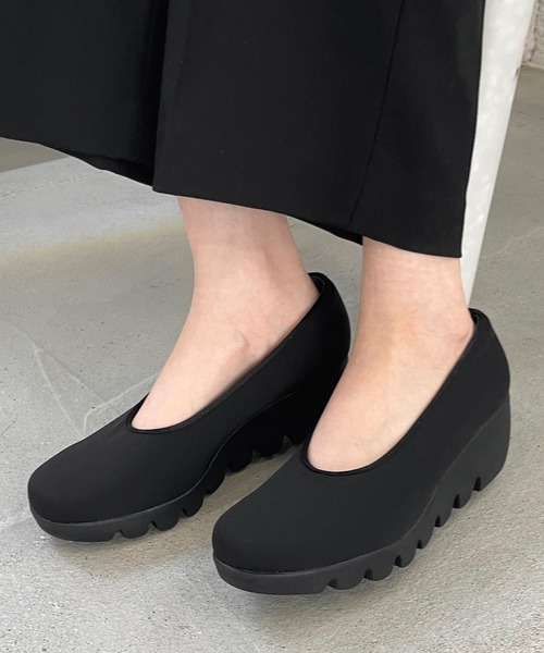 shopnikoniko（ショップにこにこ） パンプス 日本製 ウエッジソール