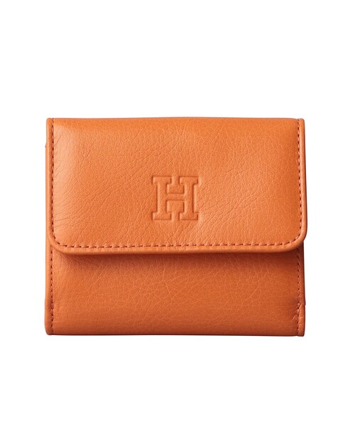 二つ折り財布 財布 「センプレ」二つ折り財布 レザー ウォレット 本革（商品番号：P25-50704） レディースの画像
