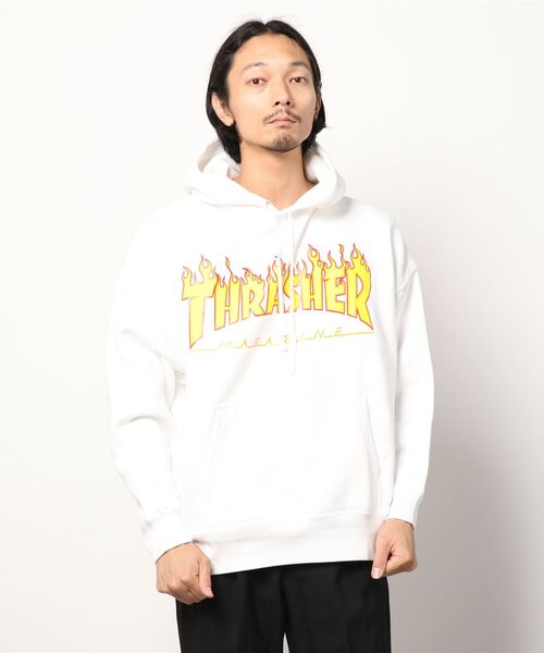 パーカー FLAME LOGO HOODIE/ファイヤーパターン ブランドロゴ プル 