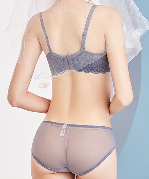 Lace Ladies ブラジャー ショーツセット ノンワイヤーレースブラ