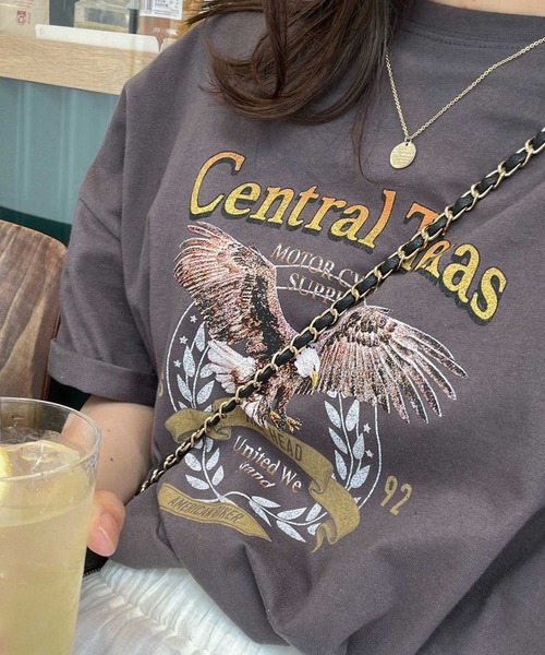 CORNERS tシャツ イーグルプリントTシャツ レディース メンズ