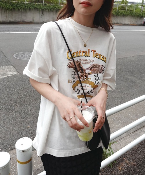 Spick and span イーグルプリント Tシャツ CORNERS tシャツ イーグルプリントTシャツ レディース メンズ