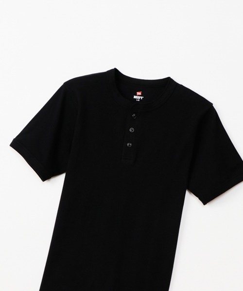 ヘンリーネック ヘインズ ヘンリーネック 七分袖Tシャツ ホワイト | ヘインズの公式通販サイト