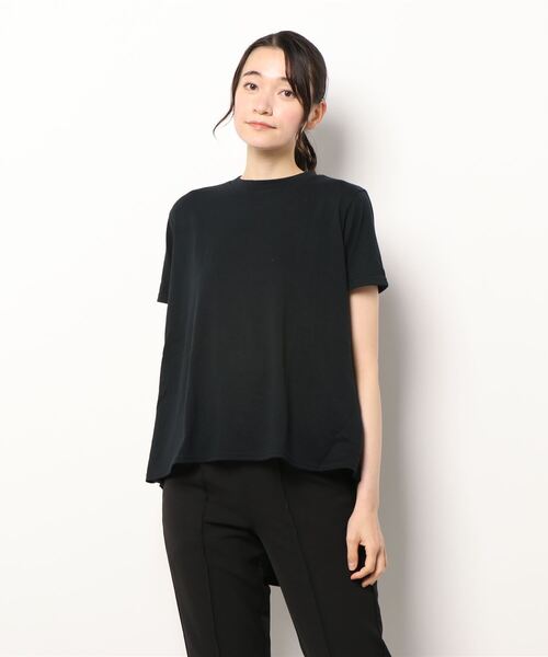 Aries a.m.l　バックロゴストライプシャツチュニック アメリカンホリック AMERICAN HOLIC イージーケアバンドカラー