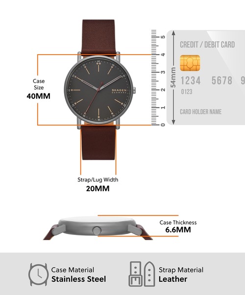SKAGEN（スカーゲン） 腕時計 腕時計 メンズ アナログ レザー SKW6860 