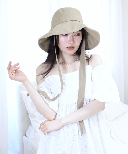 Reurie'（レウリィ） 帽子 ハット 紫外線カット リボンバケットハット