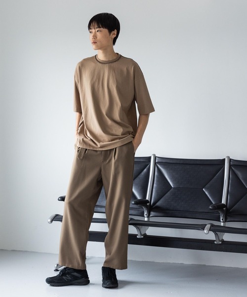 LOWRYS FARM パンツ ベルトツキツイルワイドパンツ 970875
