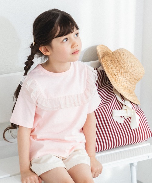 チュールデザインTシャツ pairmanon tシャツ 3タイプから選べる チュールデザイントップス