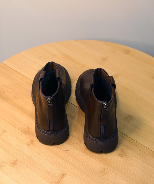 shoes365 ブーツ 「shoes365」縫い目付き ショートブーツ