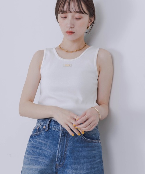 Eimee Law（エイミーロウ） タンクトップ ノースリーブ 2WAYテレコ