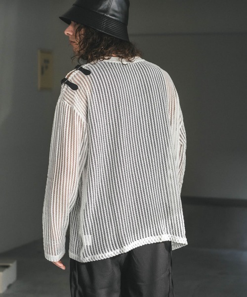 Shoowtime tシャツ ショルダースリットシアートップス メンズ