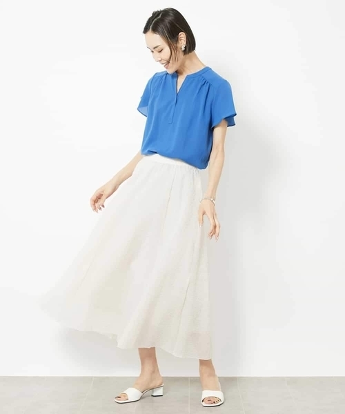 MICHEL KLEIN（ミッシェルクラン） スカート シアーオーガンジー