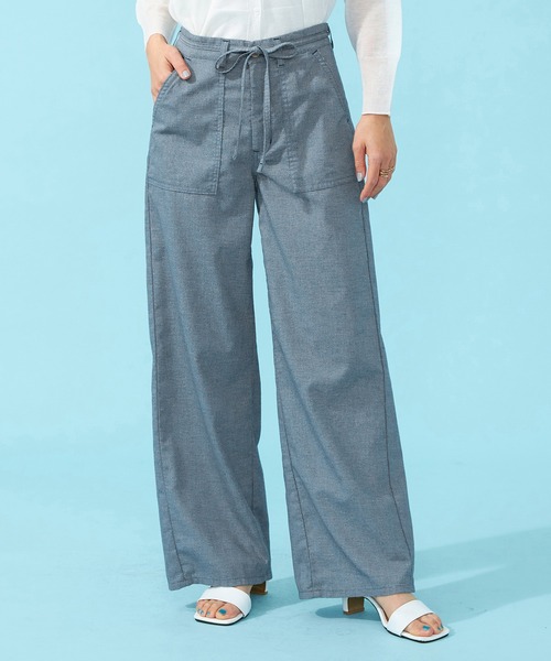 スペイン★Sfera★コーデ大活躍 リラックス綿ジーンズ ワイド LISA」ワイドパンツ【自宅で試着、返品送料無料】(XS 中濃色