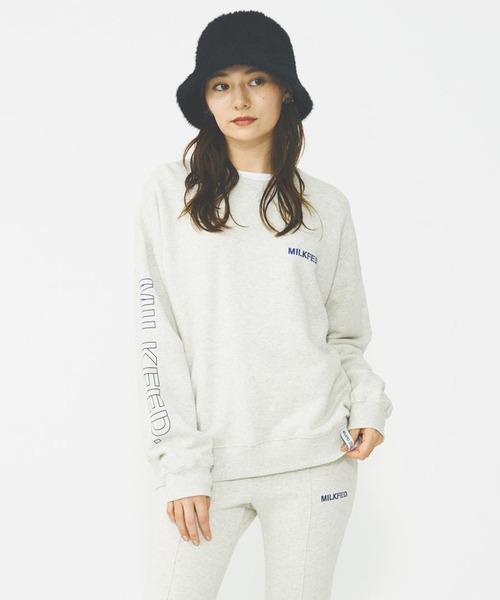 ミルクフェド新品タグ付きグレースウェット MILKFED.（ミルクフェド） トレーナー スウェット EMBROIDERED BAR