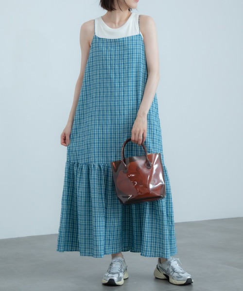 ♡確認用♡ HEILIS ワンピース チェック柄ティアードキャミソールワンピース