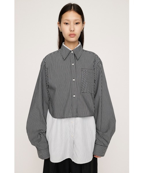 ブラウス シャツ GLITTER SHEER STRIPE ANORAK HOODIE レディース SLY ブラウス シャツ LAYERD STRIPE 2P SH レイヤード