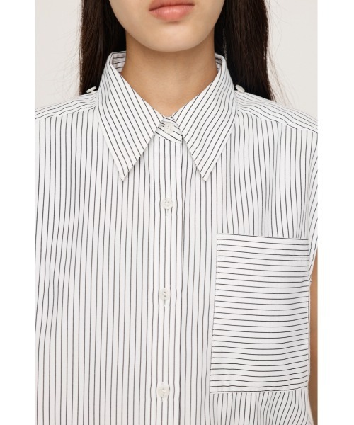 ブラウス シャツ LAYERD STRIPE 2P SH レイヤード ストライプ 2ピー シャツ レディース SLY ブラウス シャツ LAYERD STRIPE 2P SH レイヤード