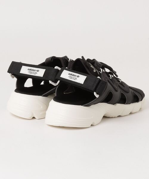 adidas（アディダス） フラットサンダル 24.5cm ブラック レディース