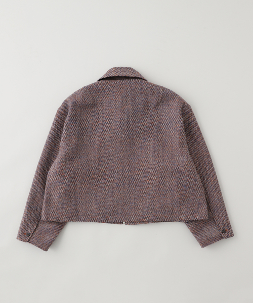 CALEE アウター Cale（カル） コート ジャケット ウールツイードショートブルゾン