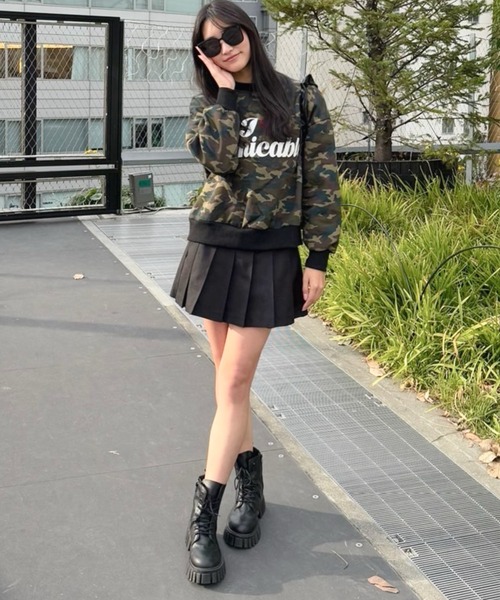 shrita（シュリータ） トレーナー 迷彩ロゴ起毛トレーナー キッズ 子供