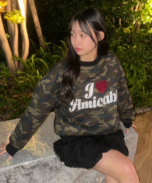 shrita（シュリータ） トレーナー 迷彩ロゴ起毛トレーナー キッズ 子供