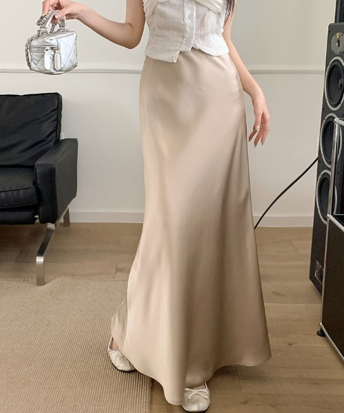 FREE STYLISTS スカート YUGA_YGMC サテンマーメイドロング
