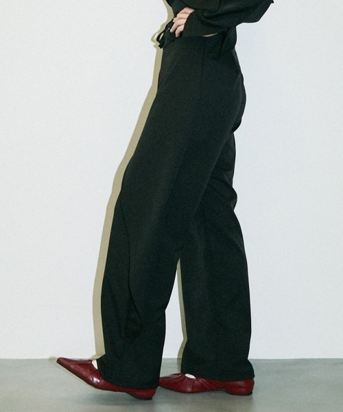 Clum ワイドパンツ スラックス パンツ asymmetry wrap slacks pants
