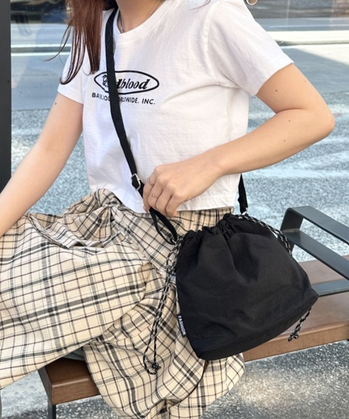 muva■ムーバ クロスボディ 巾着 ショルダーバッグ CL0076 CLEA ショルダーバッグ バッグ ミリタリー巾着ショルダーバッグ