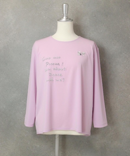 STUDIO PICONE（スタジオピッコーネ） tシャツ ビーズ刺繍冷感プル