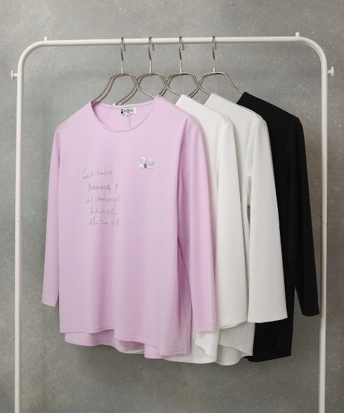 STUDIO PICONE（スタジオピッコーネ） tシャツ ビーズ刺繍冷感プル