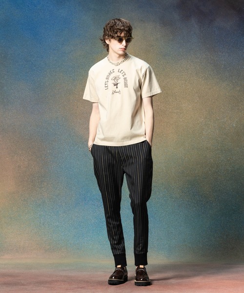 glamb ストライプパンツ Lサイズ glamb パンツ Sparkle Stripe Jogger Pants / スパークル