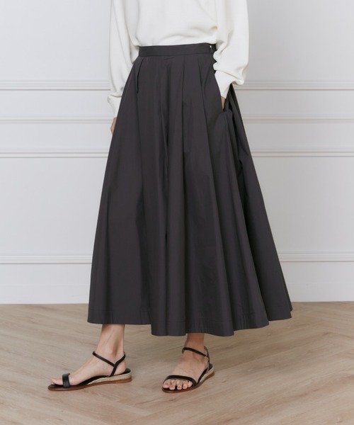 INED スカート タフタロングタックスカート : ZOZOTOWN Yahoo!店