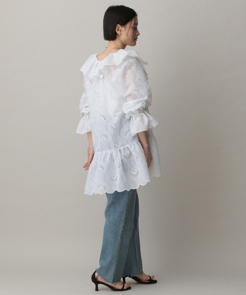 ꧁ღ 新品 トゥララ エンブロイダリーレース フリルワンピースチュニック A part by チュニック エンブロイダリーフリルワンピース