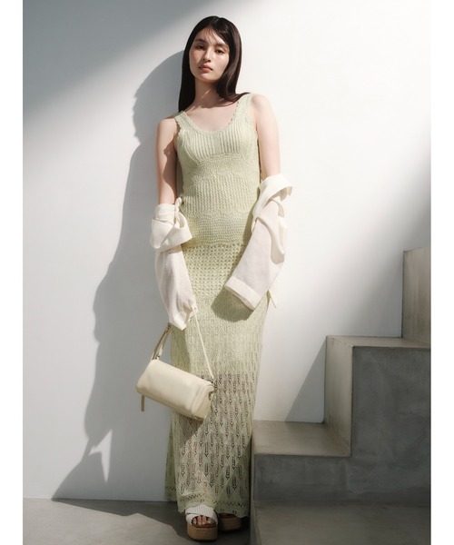 FRAY I.D ワンピース レースアップ2wayニットタンクドレス