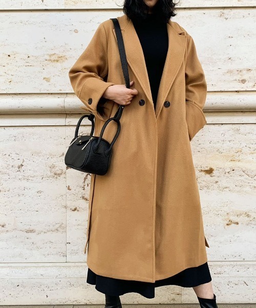 「DIAVEL」 チェスターコート M ベージュ レディース_画像5