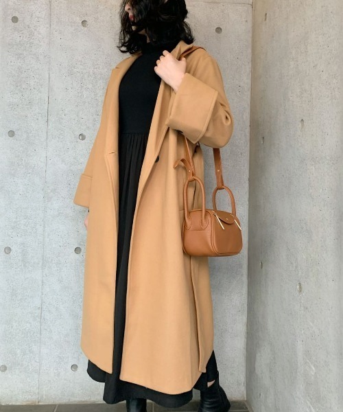 「DIAVEL」 チェスターコート M ベージュ レディース_画像9