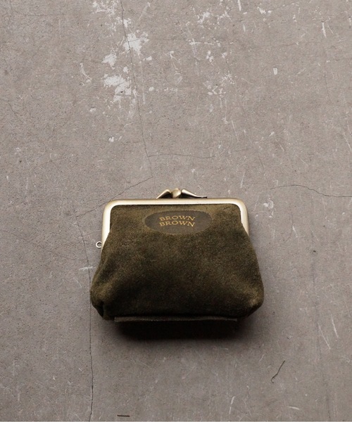 BrownBrown Gamaguchi wallet ベージュ 財布 がまぐち財布 さいふ ブラウンブラウン ピックレザー