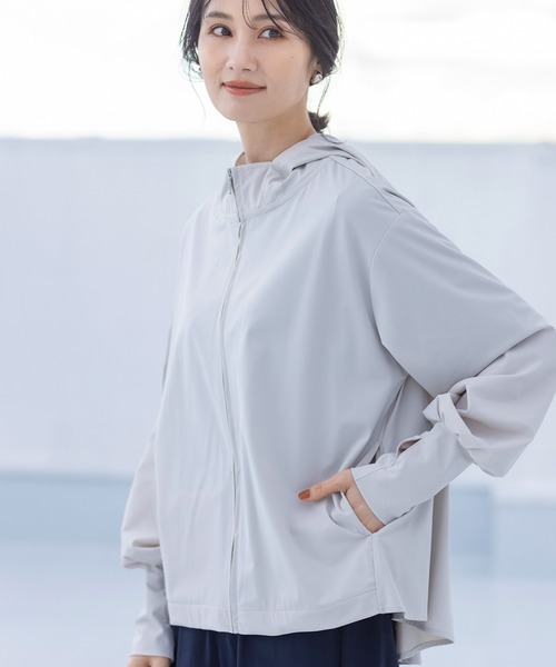 パーカー メッシュ切替えラッシュパーカー「接触冷感・UVカット・撥水」 レディース メッシュ切替えラッシュパーカー【接触冷感・UVカット・撥水】 A