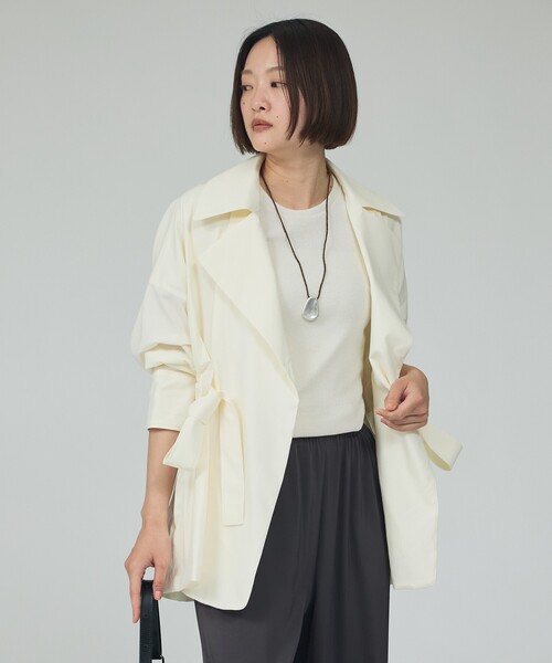 qualite（カリテ） トレンチコート コート 「撥水/接触冷感」ボックス