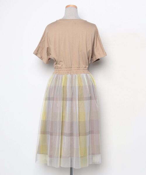 BLUE LABEL CRESTBRIDGE 半袖ワンピース チェック専用 LABEL BLUE CRESTBRIDGE チェック柄 半袖 CRESTBRIDGE（ブルーレーベル