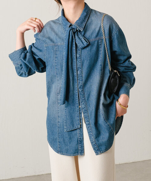 「COLLAGE GALLARDAGALANTE」 長袖ブラウス FREE ブルー レディース COLLAGE GALLARDAGALANTE 「COLLAGE GALLARDAGALANTE」 長袖