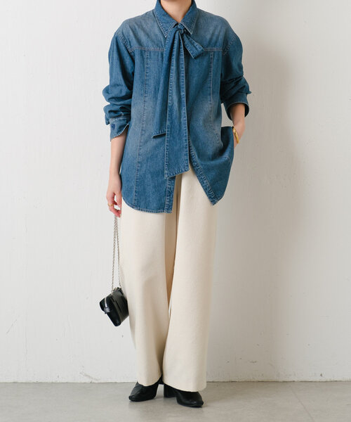 「COLLAGE GALLARDAGALANTE」 長袖ブラウス FREE ブルー レディース COLLAGE GALLARDAGALANTE 「COLLAGE GALLARDAGALANTE」 長袖