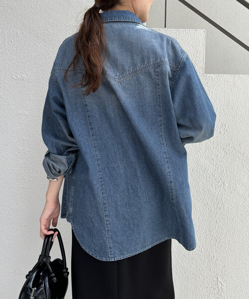 「COLLAGE GALLARDAGALANTE」 長袖シャツ FREE ブルー レディース COLLAGE GALLARDAGALANTE 「COLLAGE GALLARDAGALANTE」 長袖