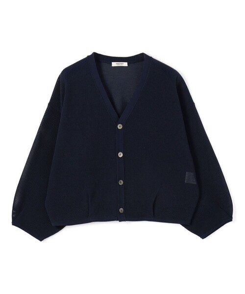 【MACPHEE】コットンメッシュ Vネックカーディガン MACPHEE カーディガン コットンメッシュ Vネックカーディガン