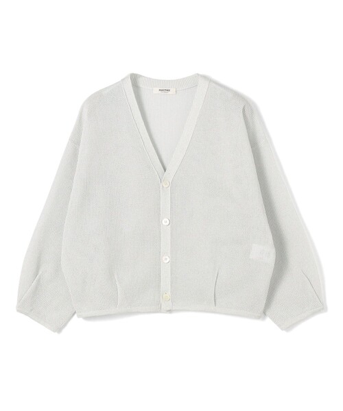 【24SS】 MACPHEE マカフィー メッシュコットン Vネックカーディガン MACPHEE カーディガン コットンメッシュ Vネックカーディガン